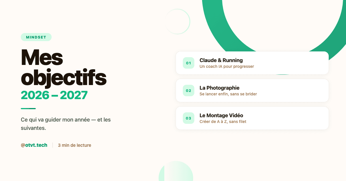 Mes objectifs 2026-2027
